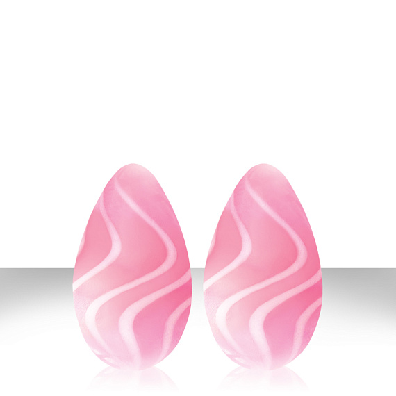 Розовые стеклянные вагинальные шарики CRYSTAL KEGEL EGGS от Intimcat