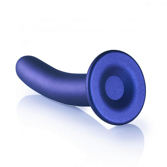 Синий фаллоимитатор Smooth G-Spot - 17,7 см. от Intimcat