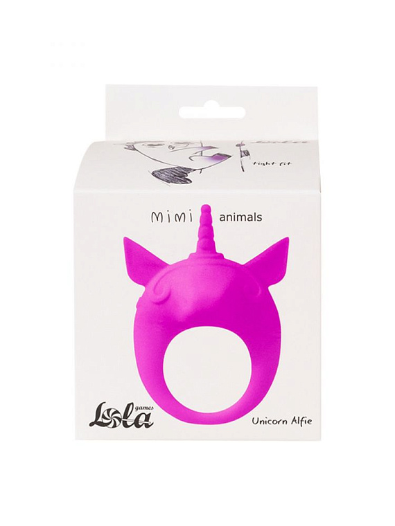 Фиолетовое эрекционное кольцо Unicorn Alfie от Intimcat