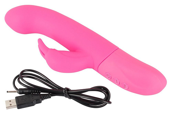 Розовый вибратор-кролик Rechargeable G-Spot Vibe - 23,5 см. - силикон