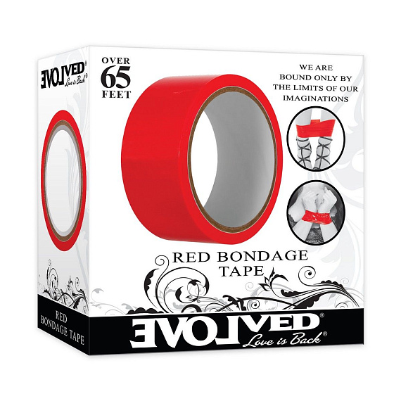 Красная лента для бондажа Red Bondage Tape - 20 м. - фото 6