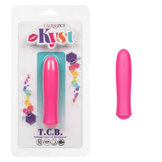 Розовый перезаряжаемый вибромассажер T.C.B. Taking Care of Business - 10,25 см. - анодированный пластик, силикон