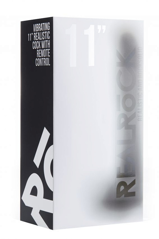 Чёрный вибратор-реалистик Vibrating Realistic Cock 11  With Scrotum - 29,5 см. - термопластичная резина (TPR)