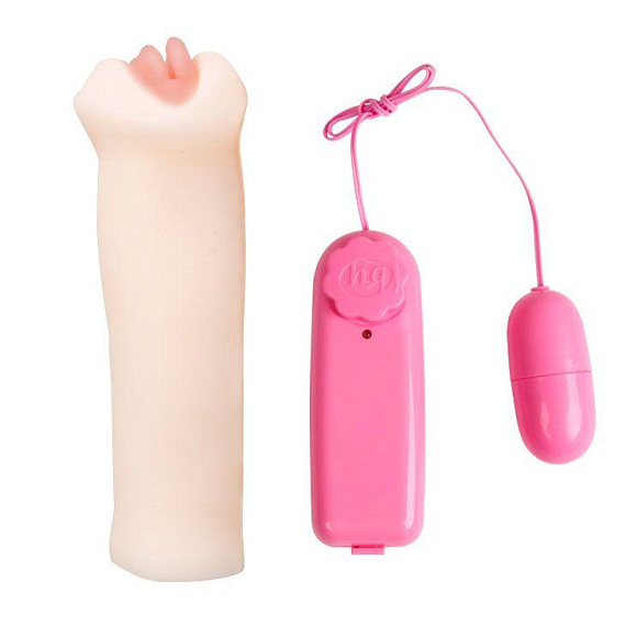 Вибрирующий мастурбатор-вагина с нежными губками Lily - 18 см. - Термопластичная резина (TPR)