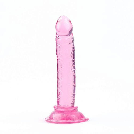 Розовый анальный фаллоимитатор на присоске - 12 см. Сима-Ленд