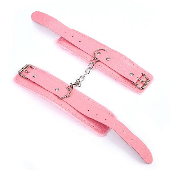 Стильные розовые наручники с мягкой подкладкой от Intimcat